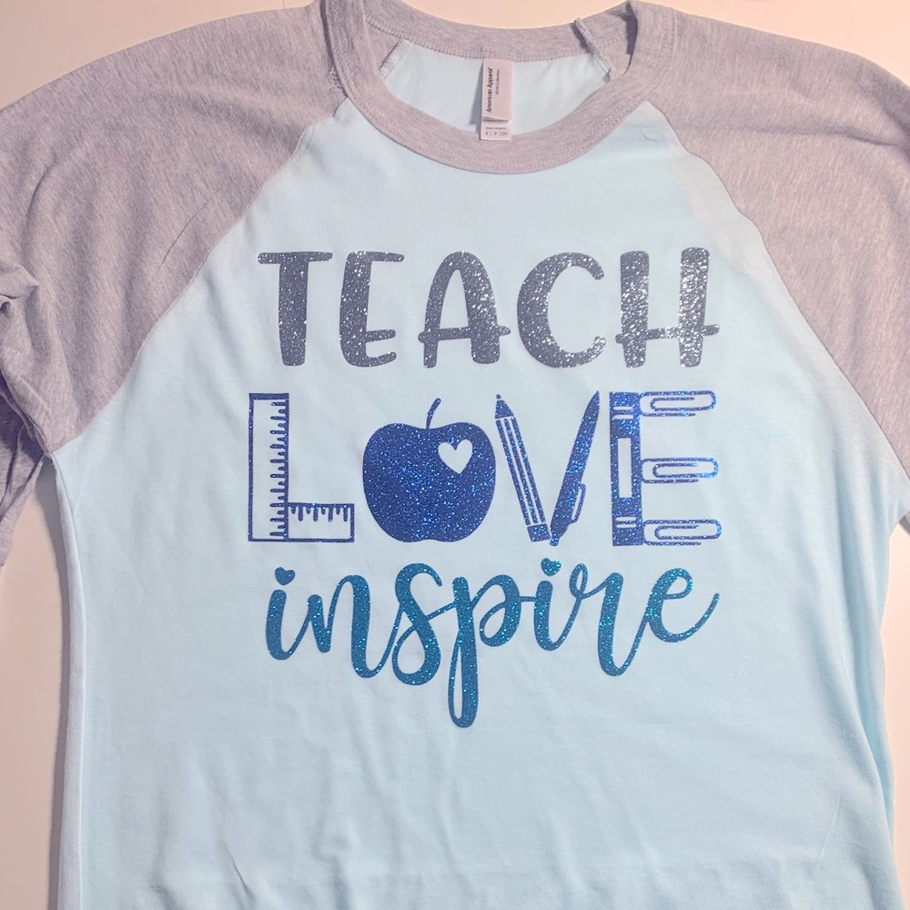 Teach Love Inspire Baseball style shirt